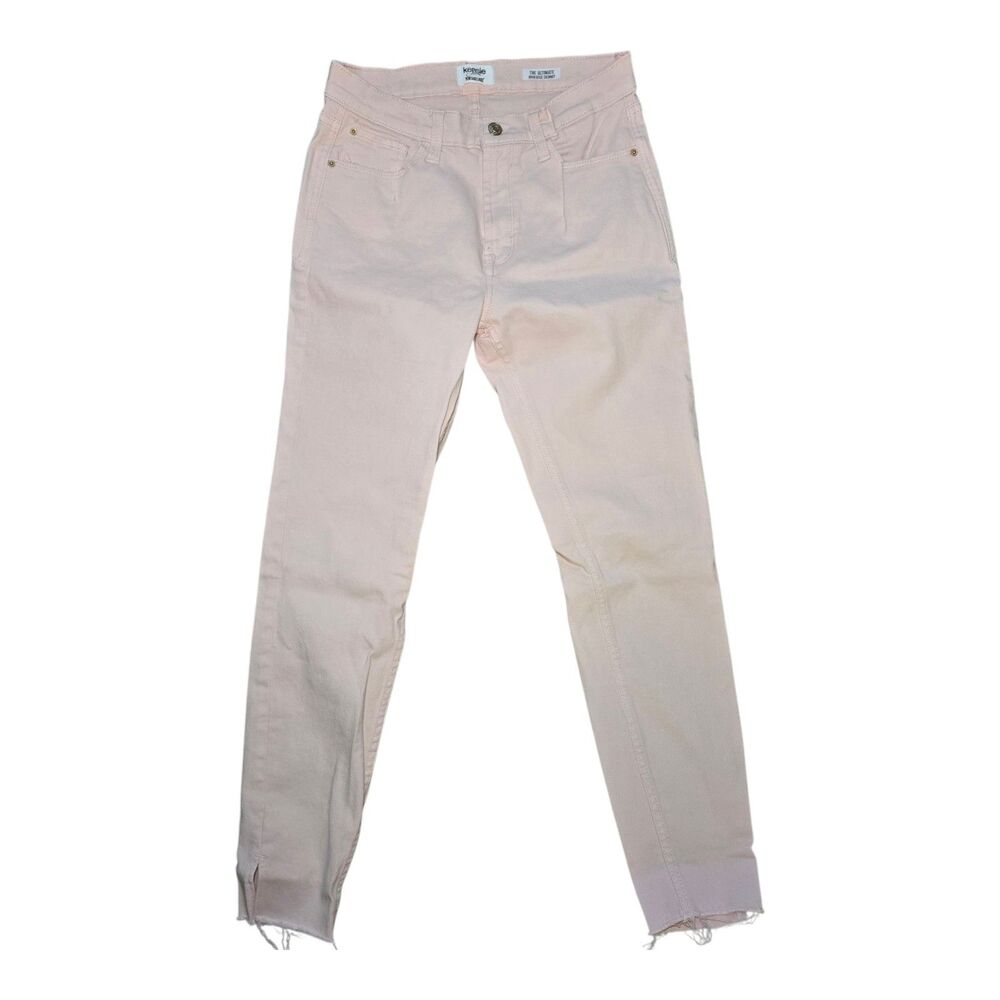 Kensie Vintage Luxe Women's Light Pink Ultimate High Rise Skinny Jeans Size 4/27